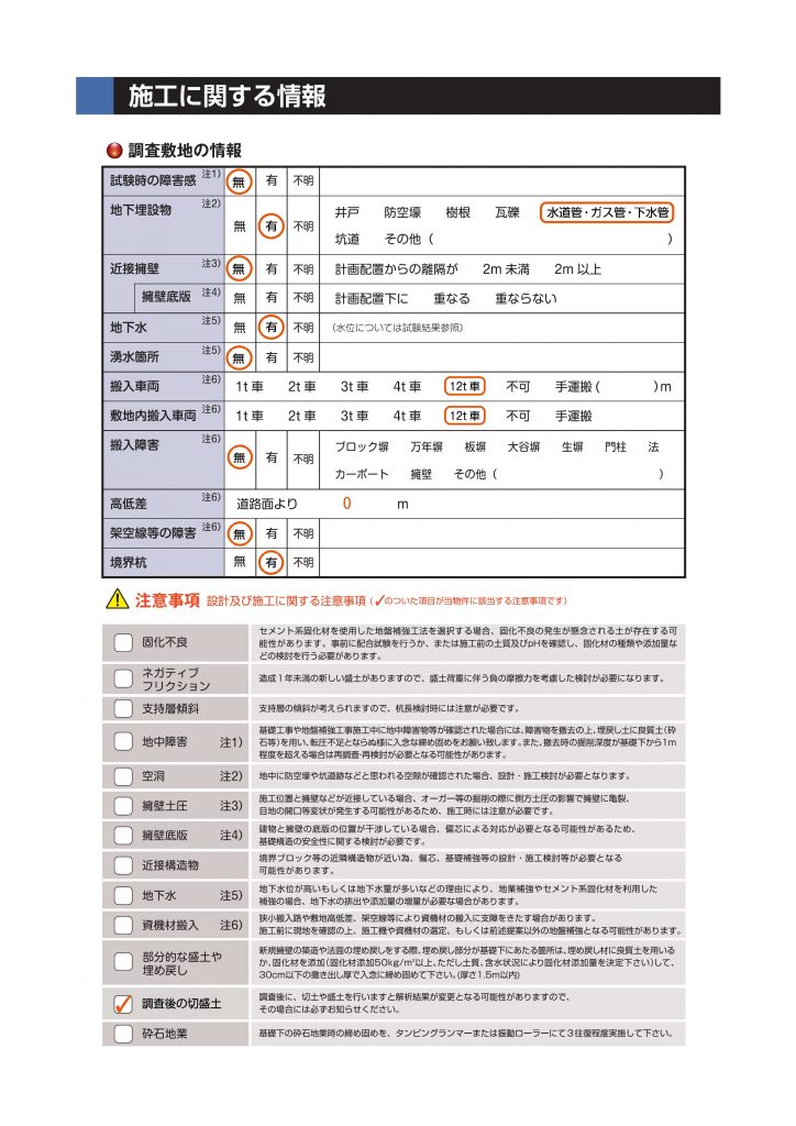 工事の流れ 地盤編 3 地盤調査報告書 富山市の注文住宅 Zeh