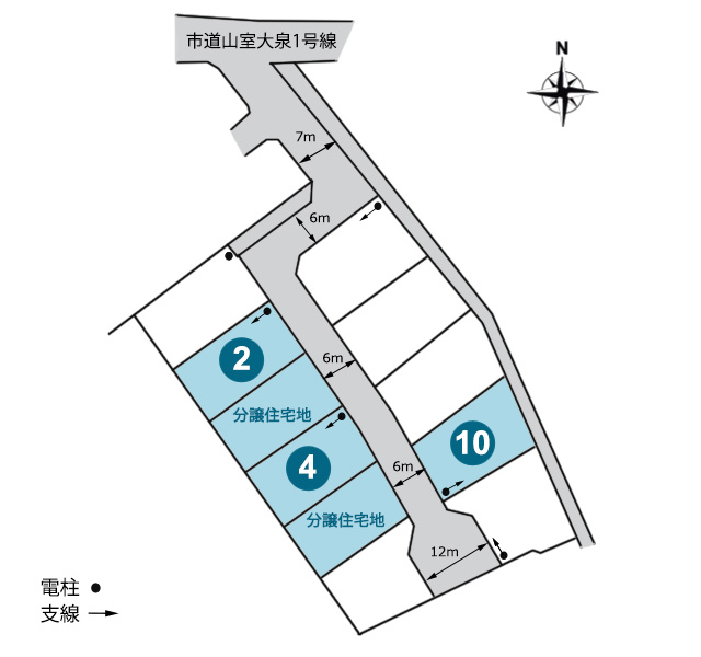 富山市コンフォート山室 ハウス・ラボ分譲地　区画図
