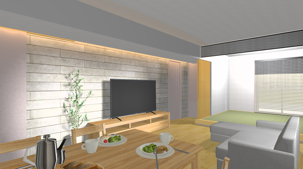 従来の内観パース①