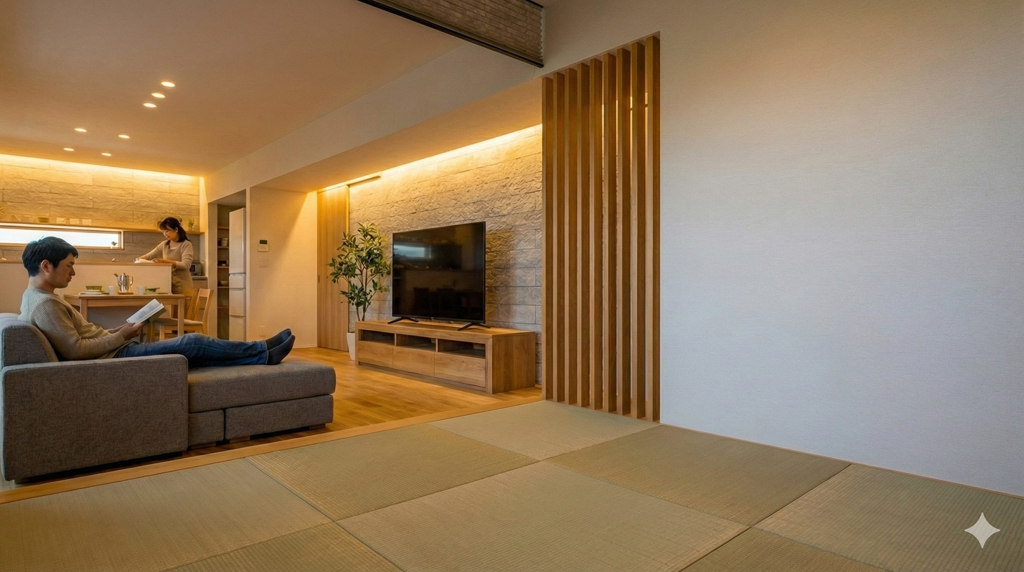 家族の気配を感じる、くつろぎの空間