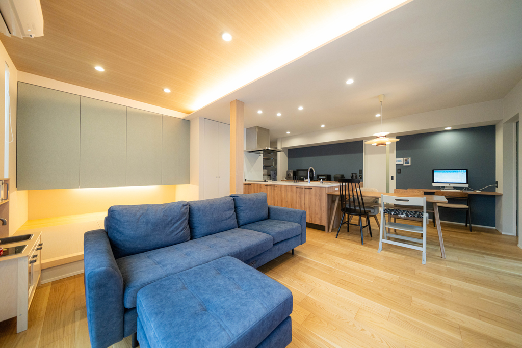 家族が自然と集まる、約24帖の大空間LDK