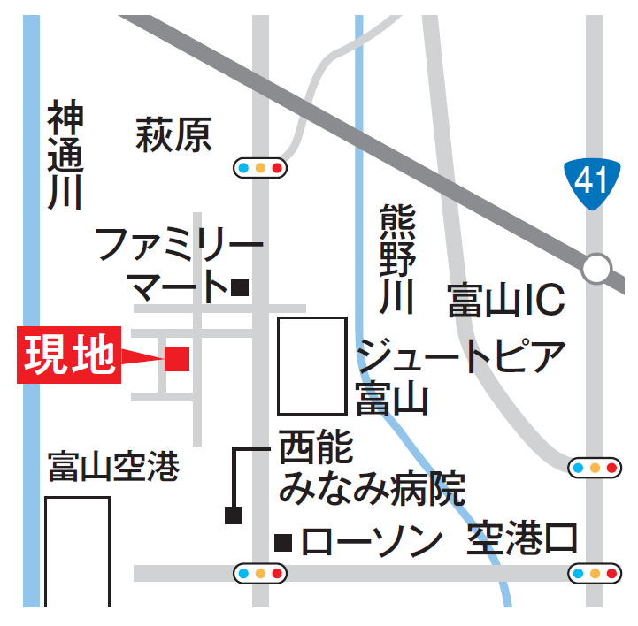 富山市経田 分譲地 地図