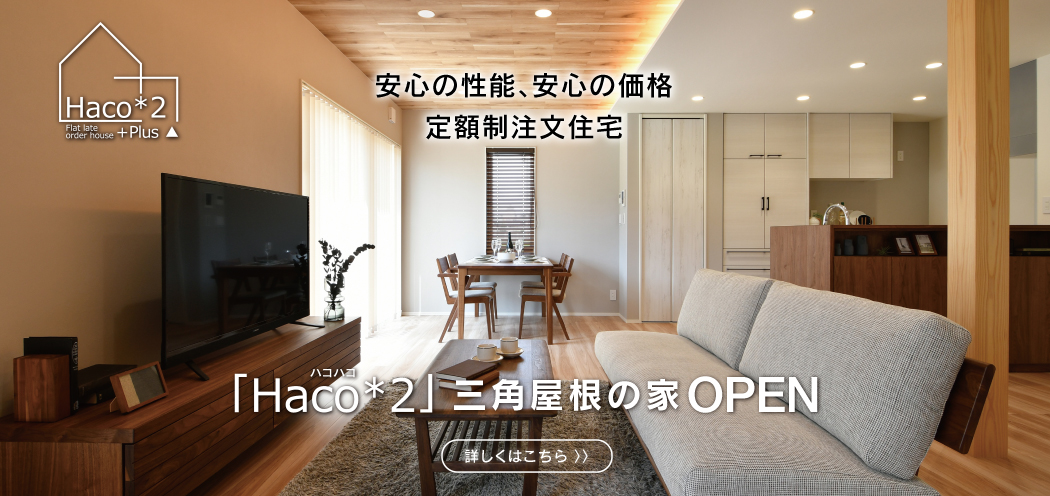 定額制注文住宅「Haco*2」三角屋根の家 OPEN！