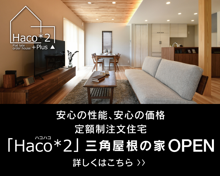 定額制注文住宅「Haco*2」三角屋根の家 OPEN！